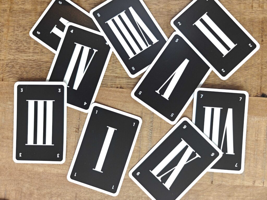 Zwarte getallenkaarten Frantic